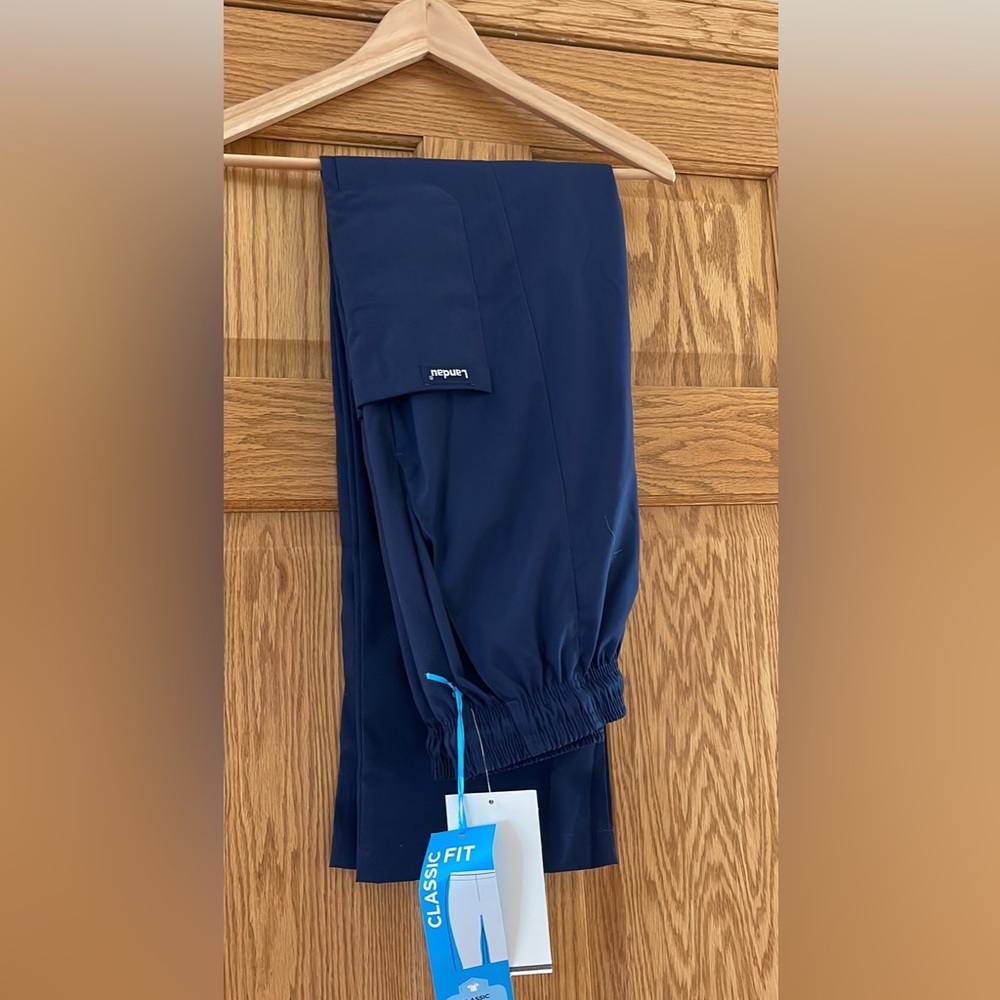 Landau Women’s Navy Blue Classic Fit Scrub Medical Professional Pants Size M NWT